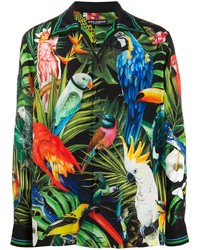 Dolce & Gabbana Parrot Print Hawaii Shirt