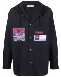 Valentino Patch Detail Hooded Shirt