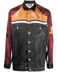 Diesel S Gilliam Biker Jacket Effect Shirt