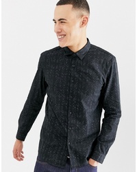 Tom Tailor Shirt With Faded Zig Zag Print In Black