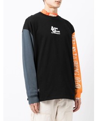 AAPE BY A BATHING APE Aape By A Bathing Ape Colourblock Longsleeved Logo Print Top