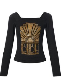 Biba Vintage Sunrise Logo Print T Shirt