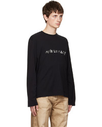 Our Legacy Black Abstract Embroidery Long Sleeve T Shirt