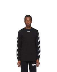 Off-White Black Airport Tape Long Sleeve T Shirt
