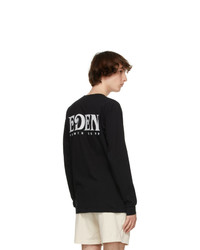 EDEN power corp Black And Grey Recycled Cotton Logo Long Sleeve T Shirt