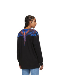 Marcelo Burlon County of Milan Black And Pink Wings Long Sleeve T Shirt