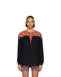 Marcelo Burlon County of Milan Black and Red Wings Long Sleeve T