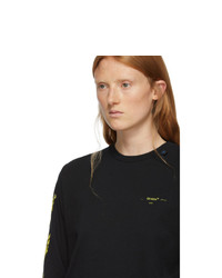 Off-White Black And Yellow Acrylic Arrows Long Sleeve T Shirt