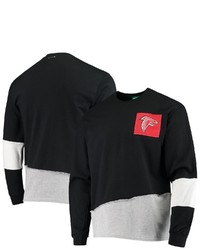 REFRIED APPAREL Black Atlanta Falcons Sustainable Angle Long Sleeve T Shirt