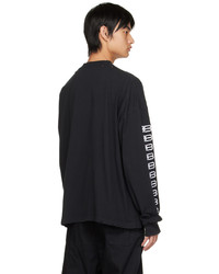Balenciaga Black Bb Paris Icon Long Sleeve T Shirt