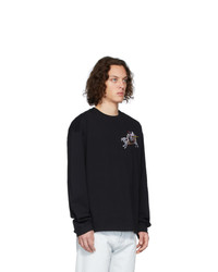 JW Anderson Black Camelot Embroidery Long Sleeve T Shirt