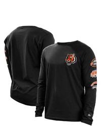 New Era Black Cincinnati Bengals Hype 2 Hit Long Sleeve T Shirt