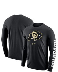 Nike Black Colorado Buffaloes Team Lockup 2 Hit Long Sleeve T Shirt