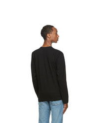 Comme Des Garcons Play Black Double Heart Long Sleeve T Shirt