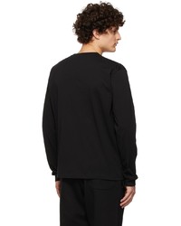 Moschino Black Double Question Mark Long Sleeve T Shirt
