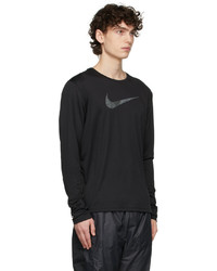 Nike Black Dri Fit Uv Run Division Miler T Shirt