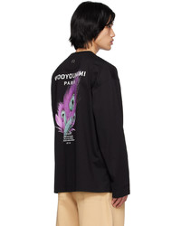 Wooyoungmi Black Feather Long Sleeve T Shirt