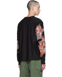 Taakk Black Graphic Long Sleeve T Shirt