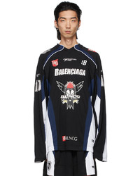 Balenciaga Black Hockey Long Sleeve T Shirt