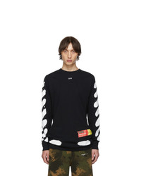 Off-White Black Incomplete Spray Paint Long Sleeve T Shirt