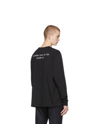 Second/Layer Black Inside Out Body T Shirt