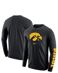 Nike Black Iowa Hawkeyes Team Lockup 2 Hit Long Sleeve T Shirt At Nordstrom