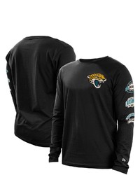 New Era Black Jacksonville Jaguars Hype 2 Hit Long Sleeve T Shirt