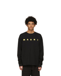 Marni Black Logo Long Sleeve T Shirt