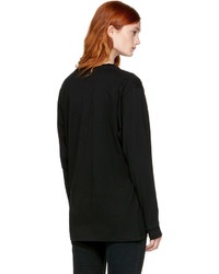 Marcelo Burlon County of Milan Black Long Sleeve Fainu T Shirt