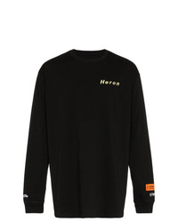 Heron Preston Black Long Sleeved Cotton T Shirt