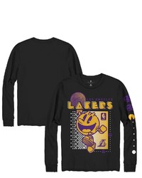 Junk Food Black Los Angeles Lakers Pac Man Fast Break Long Sleeve T Shirt