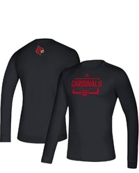 adidas Black Louisville Cardinals Fastboard Creator Long Sleeve T Shirt