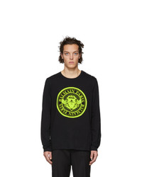 Balmain Black Medallion Logo Long Sleeve T Shirt