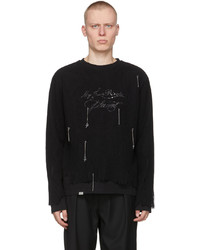 C2h4 Black My Own Private Planet Distressed Layered Long Sleeve T Shirt