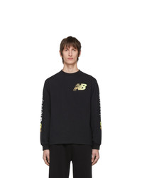 Aries Black New Balance Edition Logo Long Sleeve T Shirt