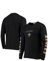 Junk Food Black New Orleans Saints Heavyweight Thermal Long Sleeve T Shirt