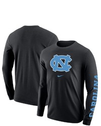 Nike Black North Carolina Tar Heels Team Lockup 2 Hit Long Sleeve T Shirt