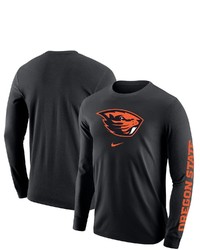 Nike Black Oregon State Beavers Team Lockup 2 Hit Long Sleeve T Shirt