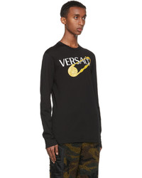 Versace Black Pin Long Sleeve T Shirt