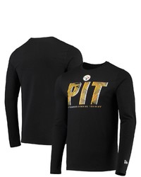 New Era Black Pittsburgh Ers Combine Authentic Static Abbreviation Long Sleeve T Shirt At Nordstrom