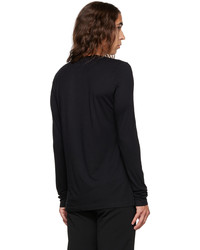 Anna Sui Black Printed Long Sleeve T Shirt
