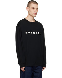 Sophnet. Black Printed Long Sleeve T Shirt
