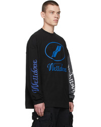 We11done Black Remake Logo Long Sleeve T Shirt