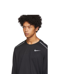Nike Black Rise 365 Running Long Sleeve T Shirt