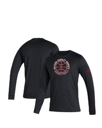 adidas Black Rutgers Scarlet Knights Locker Room On Point Creator Long Sleeve T Shirt