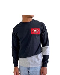 REFRIED APPAREL Black San Francisco 49ers Sustainable Angle Long Sleeve T Shirt