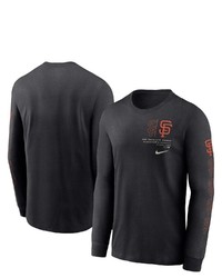 Nike Black San Francisco Giants Team Slider Tri Blend Long Sleeve T Shirt At Nordstrom