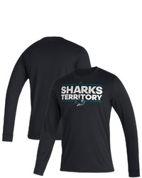 adidas Black San Jose Sharks Dassler Roready Creator Long Sleeve T Shirt