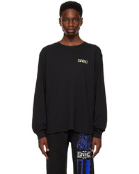Saturdays Nyc Black Saturated Flower Long Sleeve T Shirt