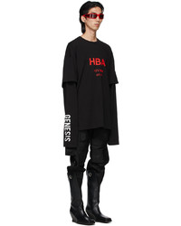 Hood by Air Black Short Over Long Sleeve T Shirt